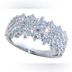 2.15 TCW Lab Grown Diamond & Stirling Silver Ring with Appraisal